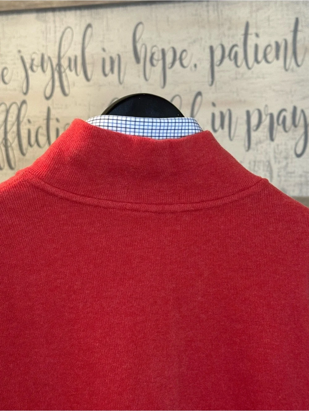 Polo by Ralph Lauren Red Half-Zip Sweater with Navy Pony